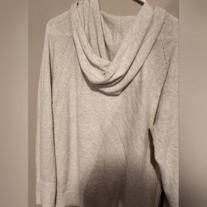 Banana Republic gray hooded sweater, size large, brand new